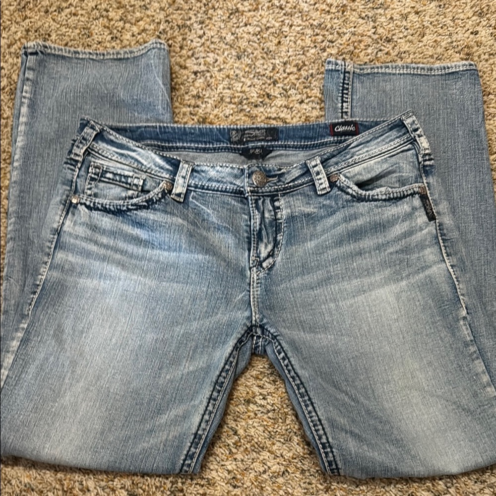 Silver Jeans Blue Straight Leg Denim